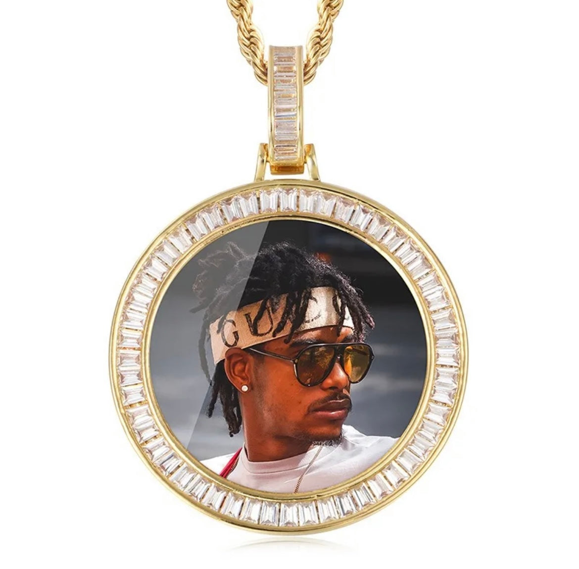 Baguette Photo Pendant
