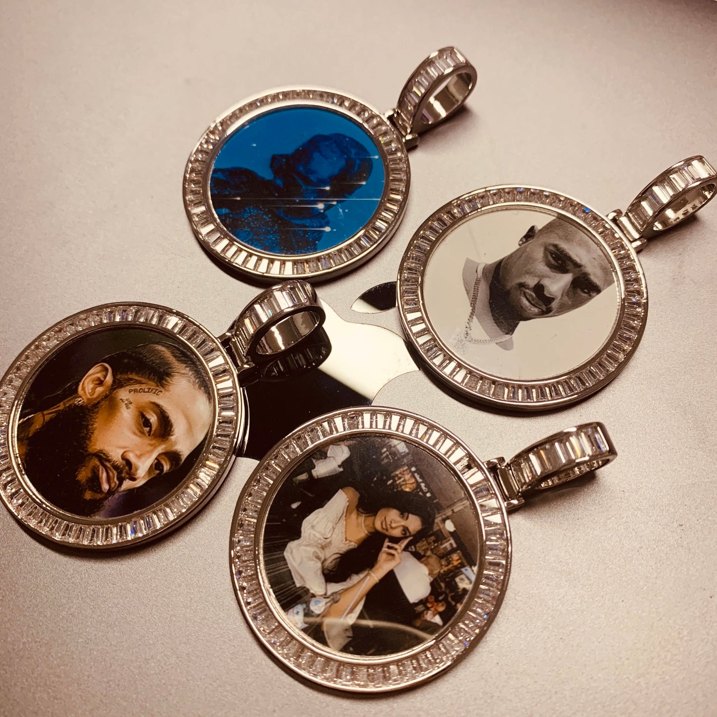 Baguette Photo Pendant