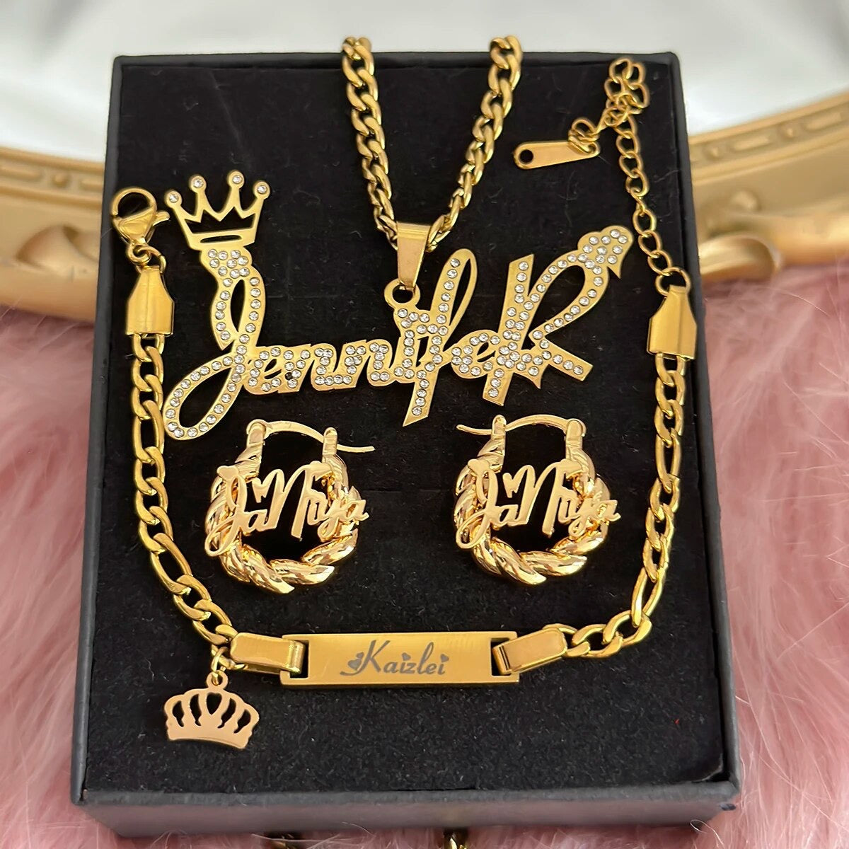 Kids Rhinestone Jewelry Set