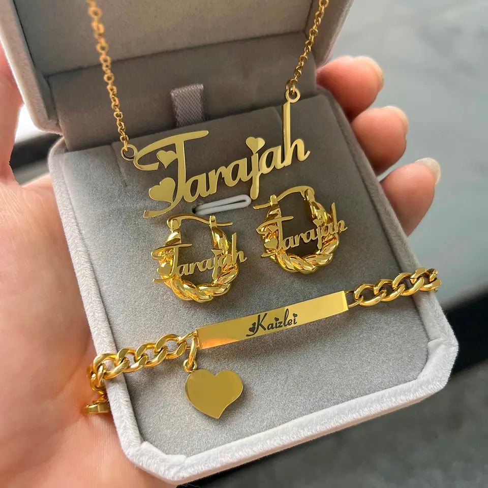 Kids Name Jewelry Set