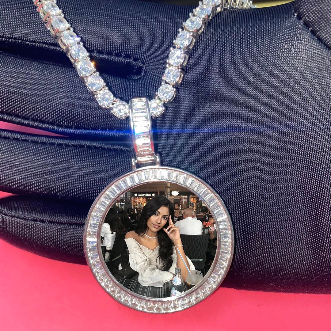 Baguette Photo Pendant