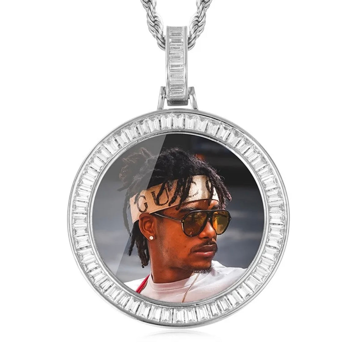 Baguette Photo Pendant