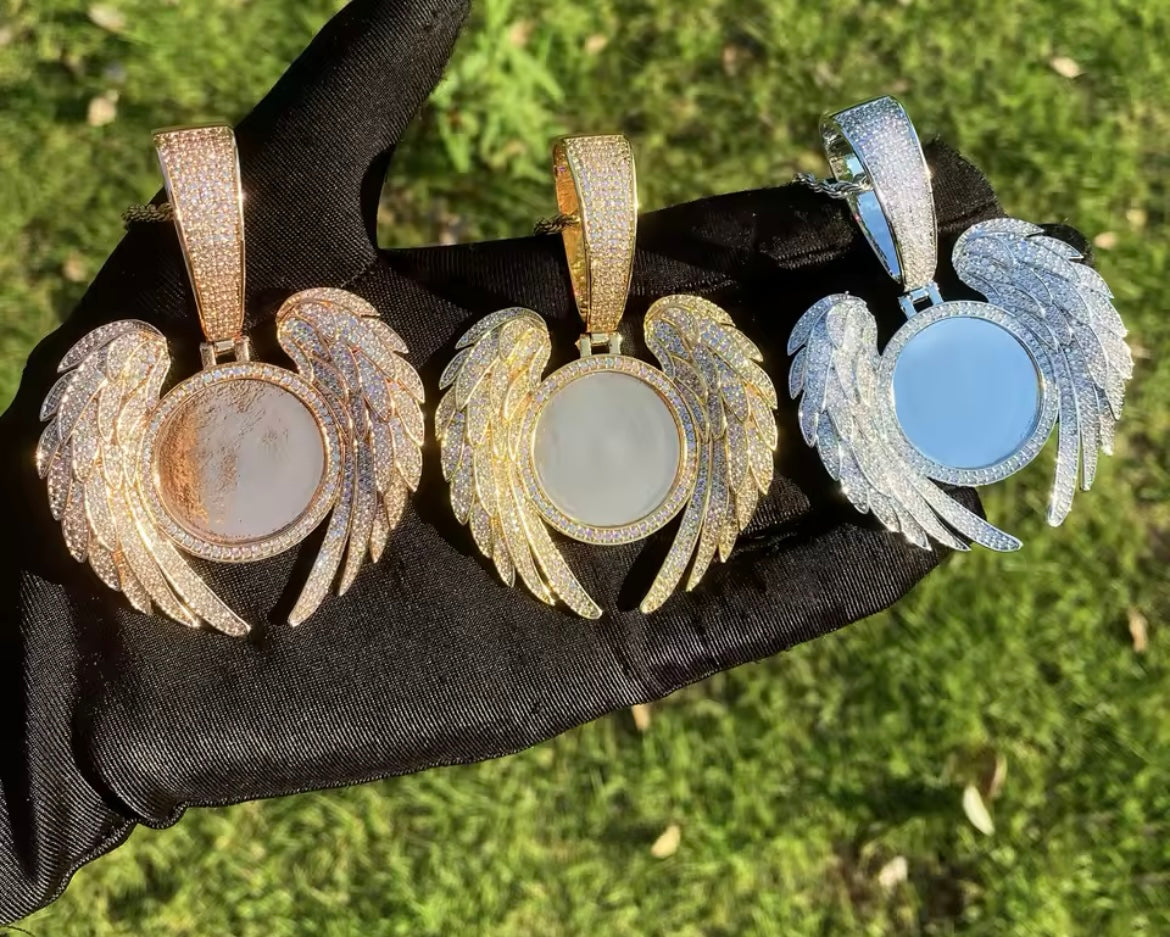 Icy Angel Wing Pendant