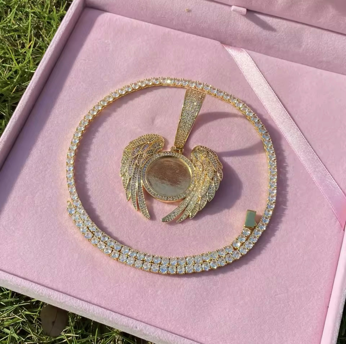 Icy Angel Wing Pendant