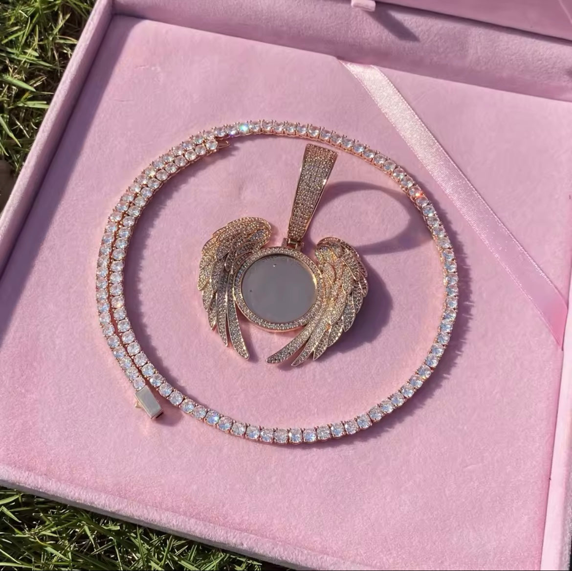 Icy Angel Wing Pendant