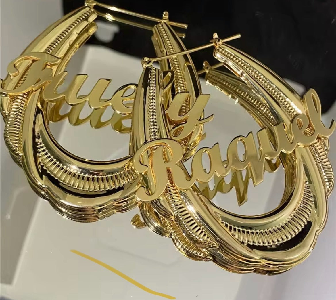 Vintage Name Earrings