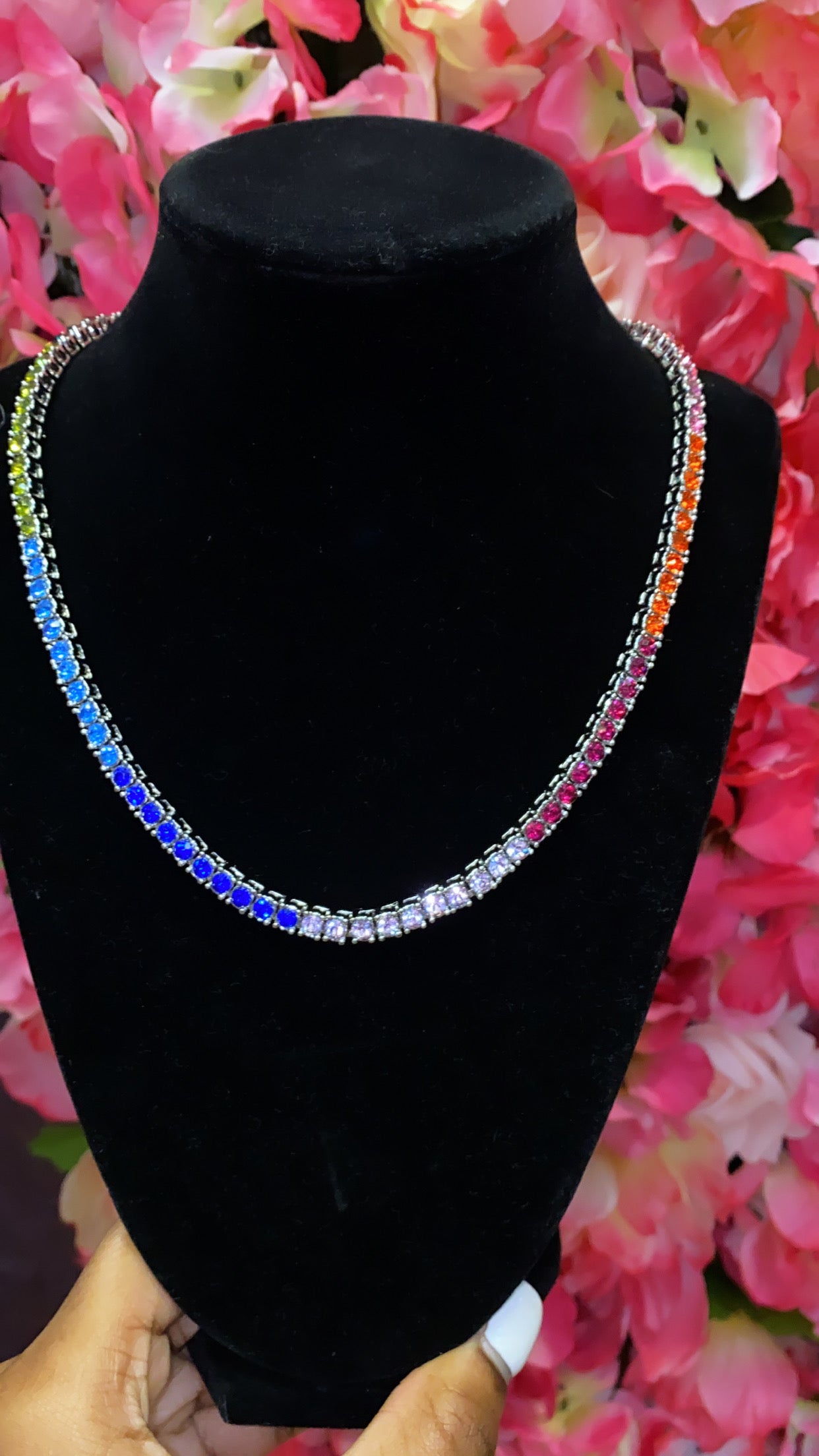 Rainbow Tennis Chain
