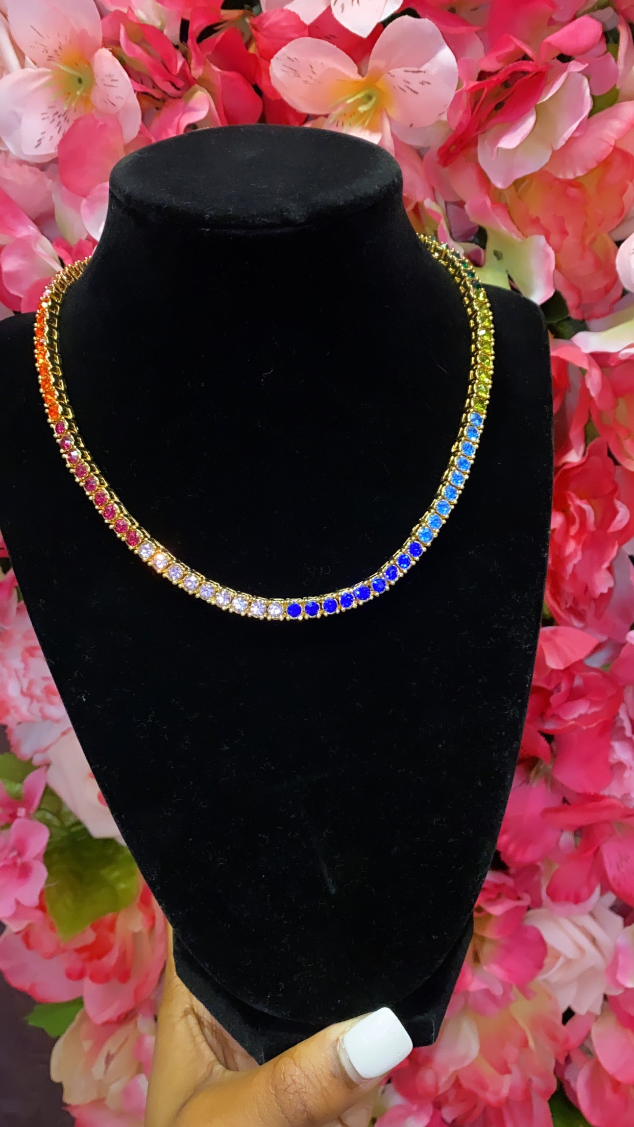 Rainbow Tennis Chain