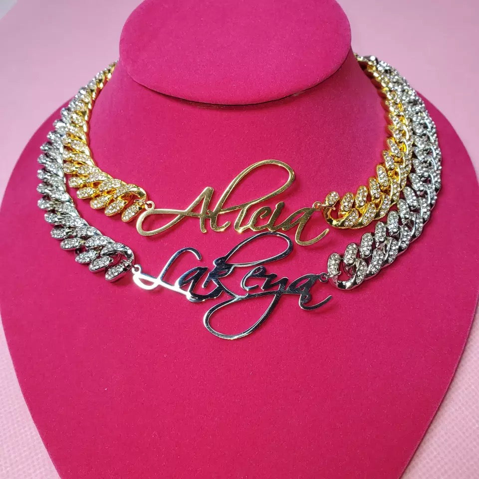 Elegant Cuban Link Name Necklace