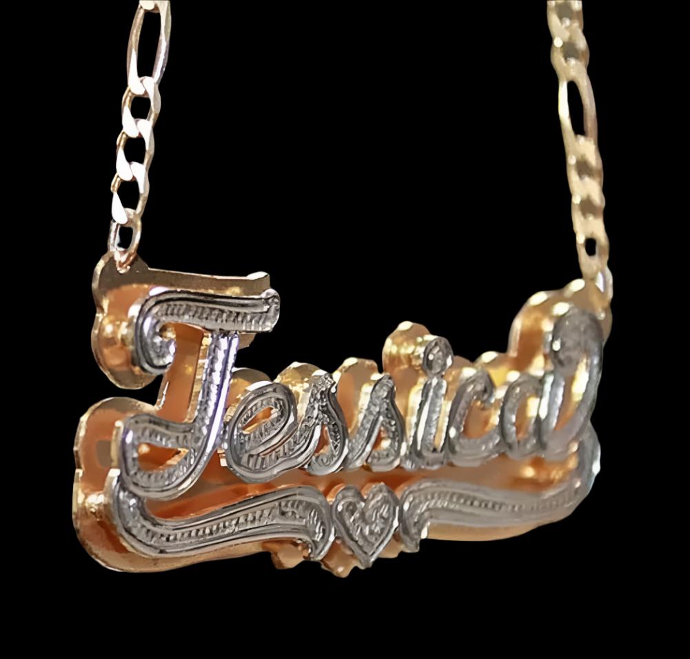 Double Gold Plated Name Necklace