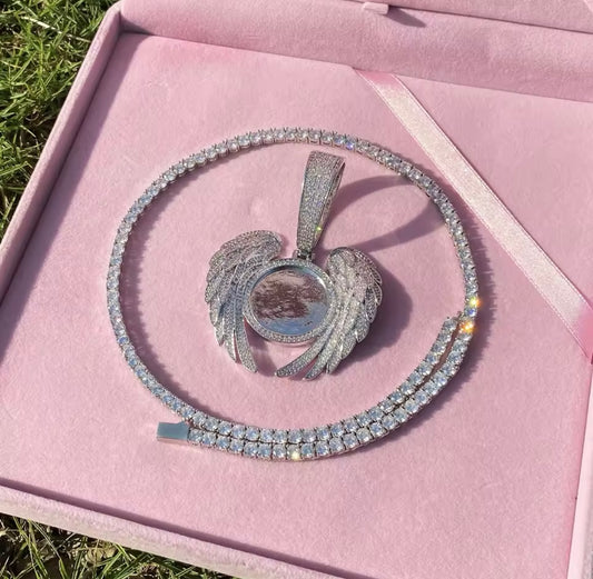 Icy Angel Wing Pendant