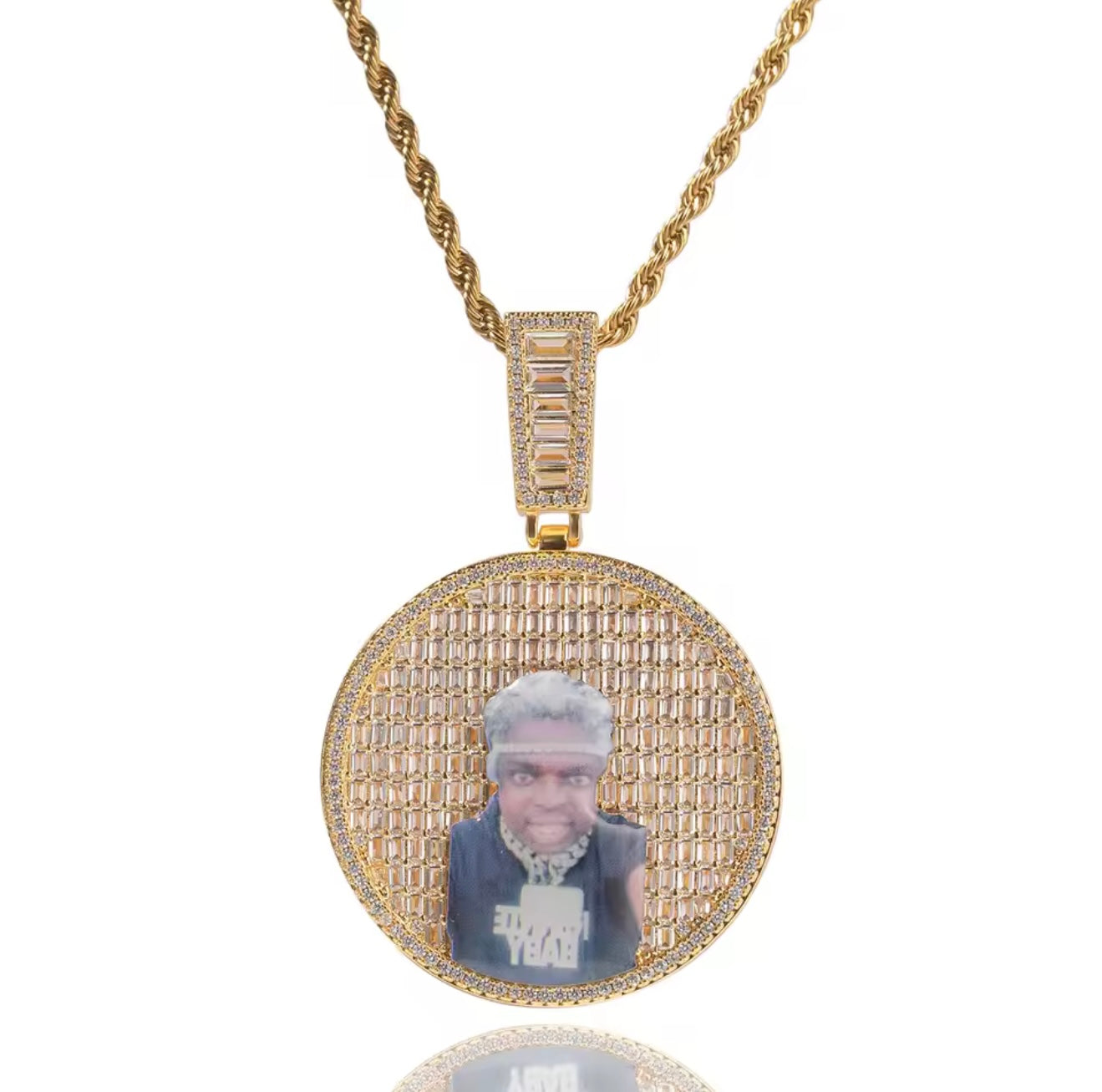 Iced Out Photo Pendant