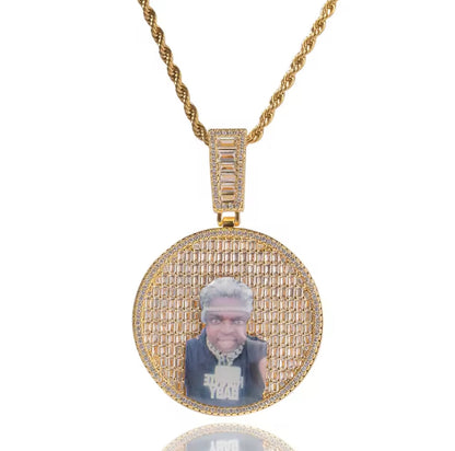 Iced Out Photo Pendant