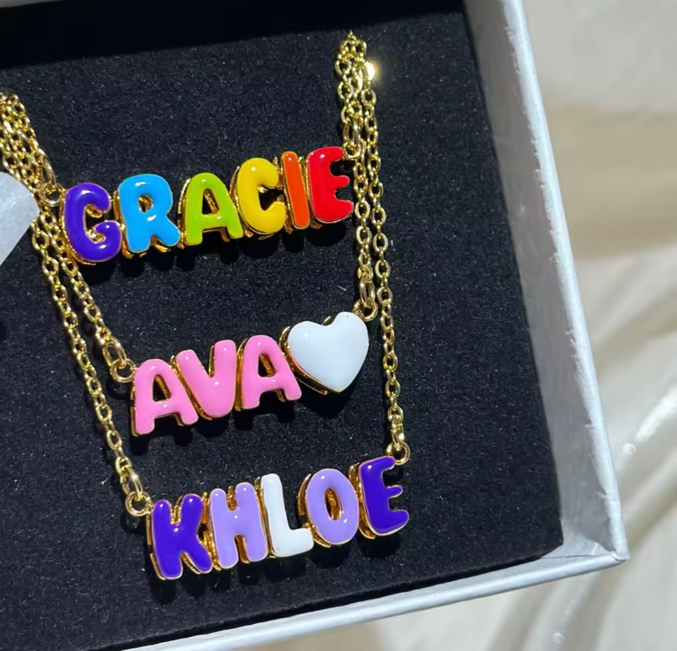 Kids Bubble Name Necklace