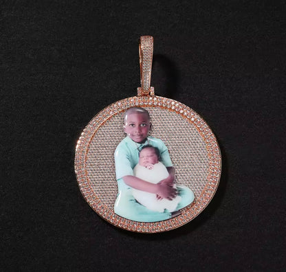 Iced Out Photo Pendant