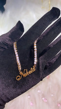 Load image into Gallery viewer, &quot;Say My Name&quot; Tennis Necklace
