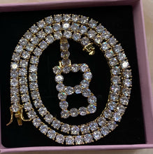 Load image into Gallery viewer, Jeweled Initial Pendant
