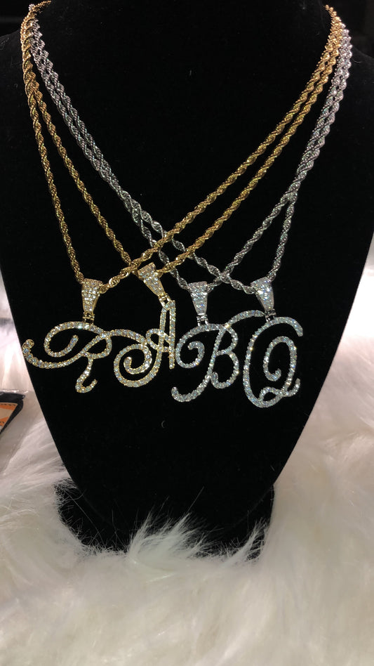 Cursive Initial Pendant