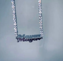 Load image into Gallery viewer, &quot;Say My Name&quot; Tennis Necklace
