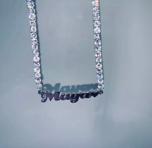 "Say My Name" Tennis Necklace