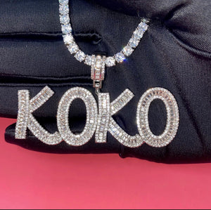 Icy Name Pendant