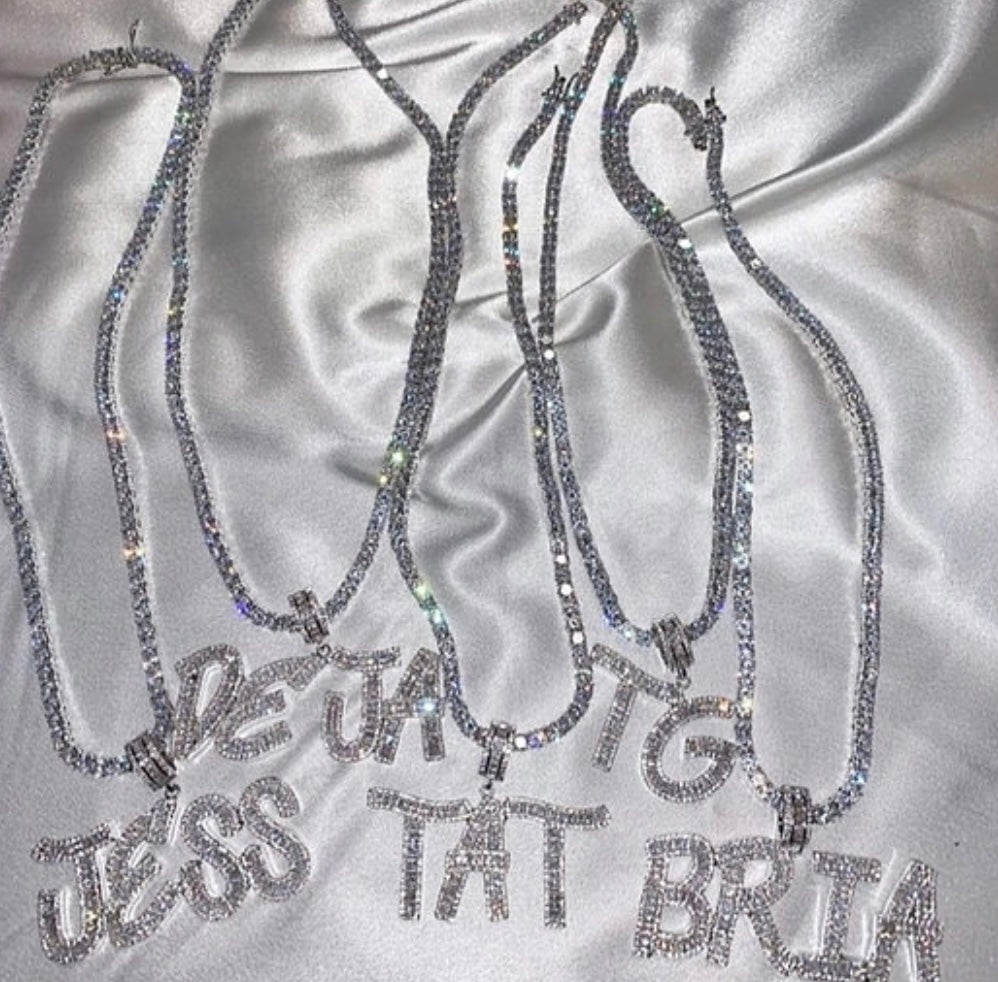 Icy Name Pendant