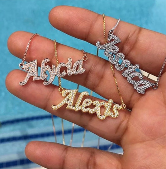 Rhinestone Name Necklace