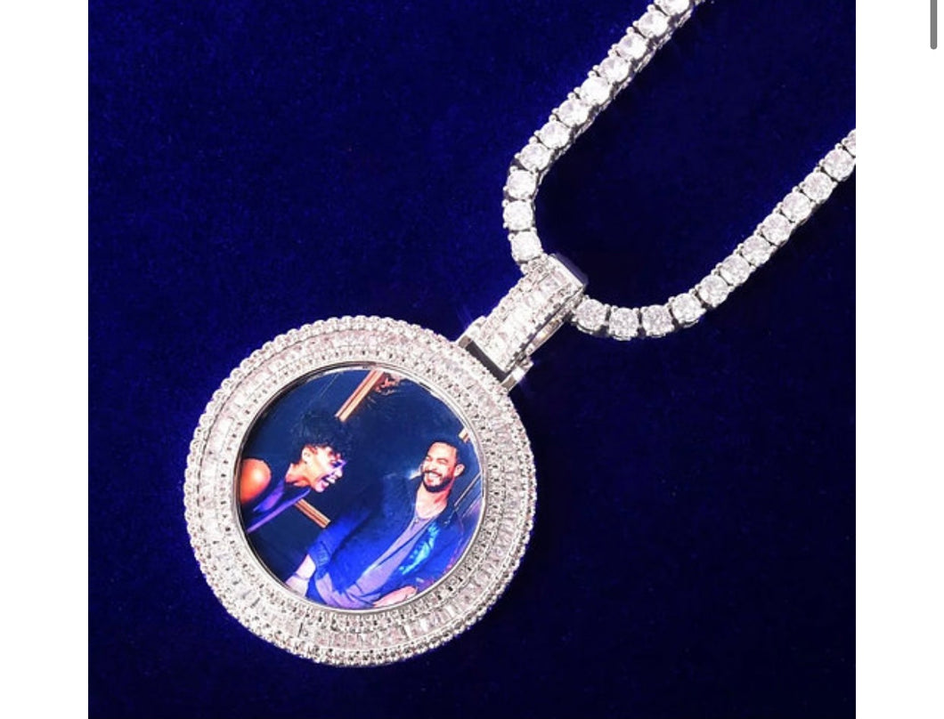 Baguette Photo Pendant