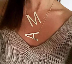 Slanted Initial Necklace