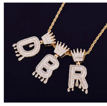 Load image into Gallery viewer, Drippy Initial Pendant

