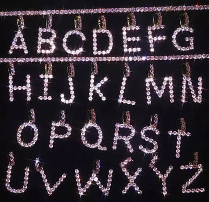 Jeweled Initial Pendant