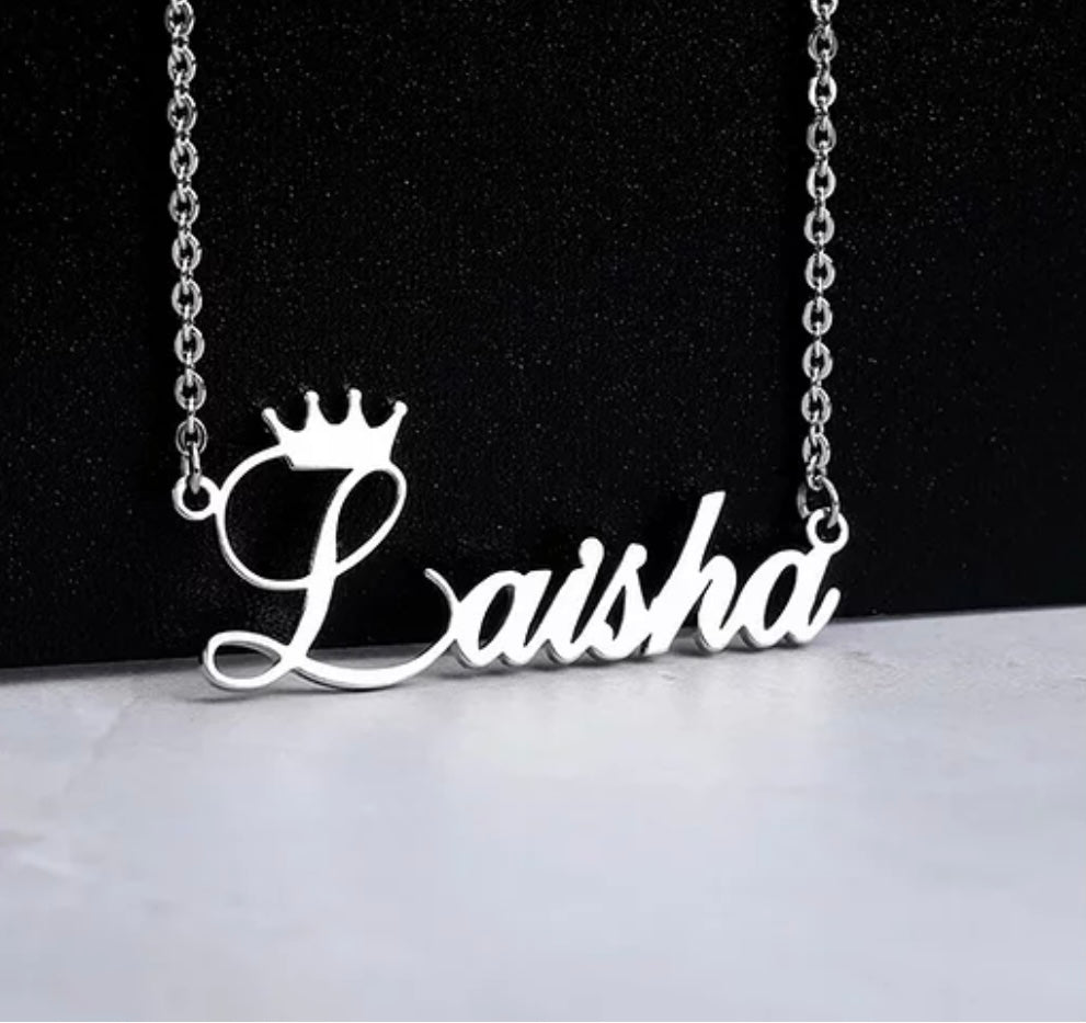 Crown Name Necklace