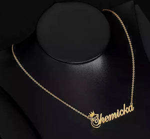 Crown Name Necklace