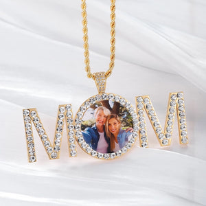 "MOM" Custom Photo Necklace