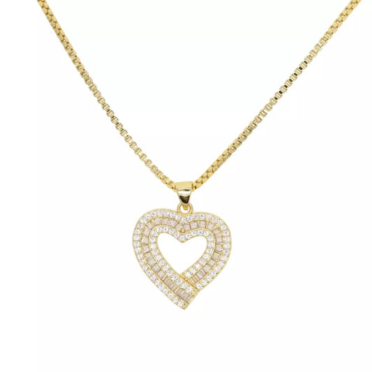 Baguette Heart Necklace