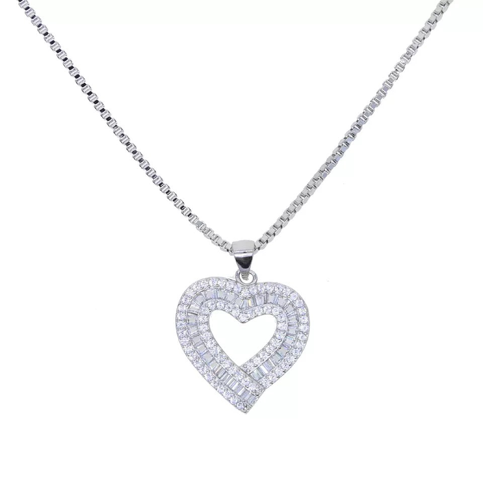 Baguette Heart Necklace